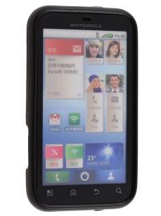 COCASES Dual-Design Case for Motorola DEFY ME525 - Black/Frosted Grey