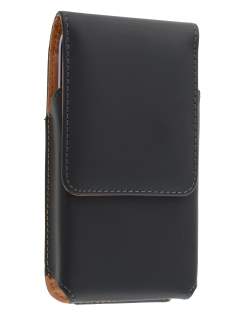 Smooth Synthetic Leather Vertical Belt Pouch - Mobile Only - Belt Pouch
