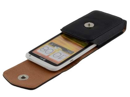 Textured Synthetic Leather Vertical Belt Pouch for HTC One X / XL / X+