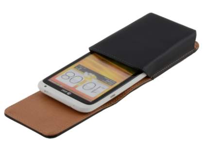 Smooth Synthetic Leather Vertical Belt Pouch for HTC One X / XL / X+