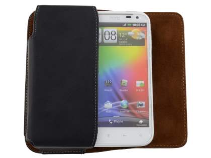 Extra-tough Genuine Leather ShineColours belt pouch for HTC Sensation XL