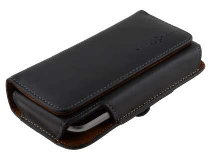 Extra-tough Genuine Leather ShineColours belt pouch for HTC Titan II 4G
