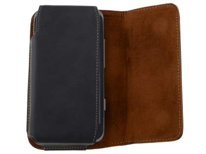 Extra-tough Genuine Leather ShineColours belt pouch for HTC Titan II 4G