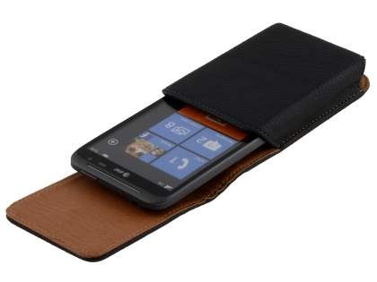 Textured Synthetic Leather Vertical Belt Pouch for HTC Titan II 4G