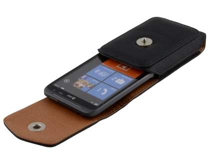 Textured Synthetic Leather Vertical Belt Pouch for HTC Titan II 4G