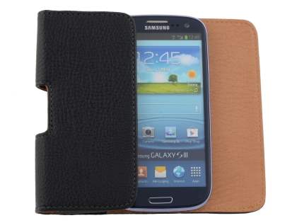 Textured Synthetic Leather Belt Pouch for Samsung Galaxy S3/S4
