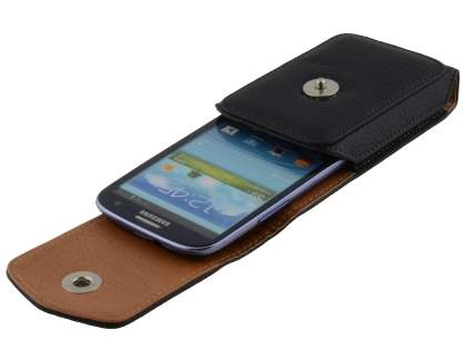 Textured Synthetic Leather Vertical Belt Pouch for Samsung Galaxy S3/S4