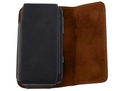 Extra-tough Genuine Leather ShineColours belt pouch for HTC Titan