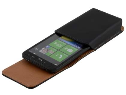Smooth Synthetic Leather Vertical Belt Pouch for HTC Titan