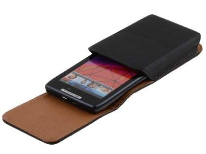 Textured Synthetic Leather Vertical Belt Pouch for Motorola RAZR