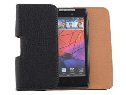 Textured Synthetic Leather Belt Pouch for Motorola RAZR