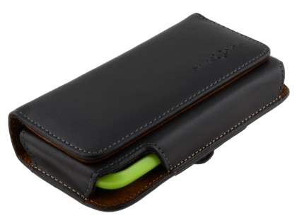 Extra-tough Genuine Leather ShineColours belt pouch (Bumper Case Compatible) for HTC One S