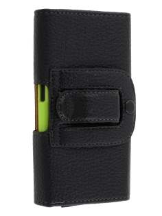 Textured Synthetic Leather Belt Pouch (Bumper Case Compatible) for HTC One S