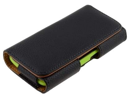 Textured Synthetic Leather Belt Pouch (Bumper Case Compatible) for HTC One S