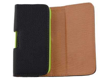 Textured Synthetic Leather Belt Pouch (Bumper Case Compatible) for HTC One S