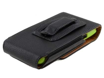 Textured Synthetic Leather Vertical Belt Pouch (Bumper Case Compatible) for HTC One S