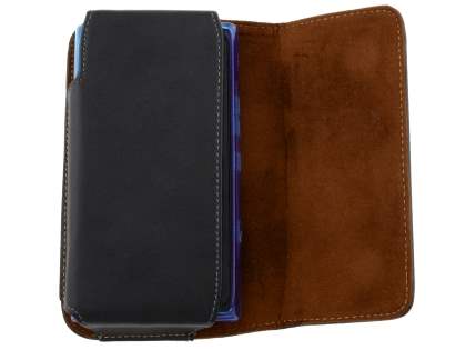 Extra-tough Genuine Leather ShineColours belt pouch (Bumper Case Compatible) for Nokia Lumia 900