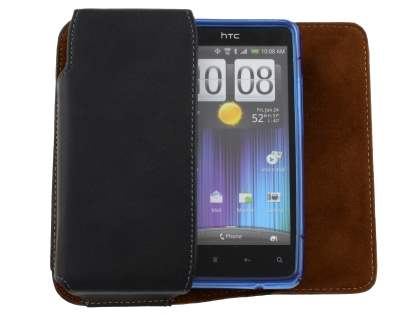 Extra-tough Genuine Leather ShineColours belt pouch (Bumper Case Compatible) for HTC Velocity 4G