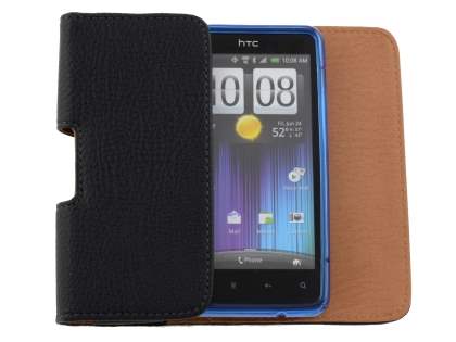 Textured Synthetic Leather Belt Pouch (Bumper Case Compatible) for HTC Velocity 4G