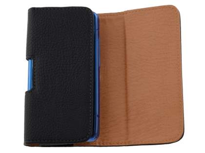 Textured Synthetic Leather Belt Pouch (Bumper Case Compatible) for HTC Velocity 4G