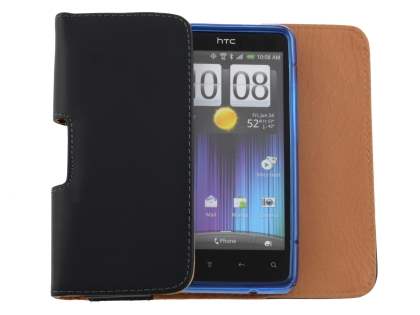 Smooth Synthetic Leather Belt Pouch (Bumper Case Compatible) for HTC Velocity 4G