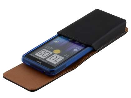 Smooth Synthetic Leather Vertical Belt Pouch (Bumper Case Compatible) for HTC Velocity 4G