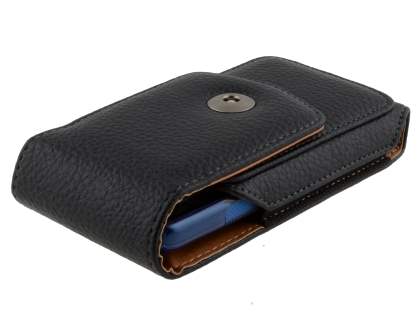 Textured Synthetic Leather Vertical Belt Pouch (Bumper Case Compatible) for HTC Velocity 4G