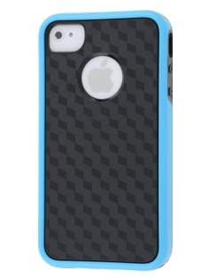 3D Design Protective Case for iPhone 4/4S - Light Blue/Black 3D Design Protective Case for iPhone 4/4S - Light Blue/Black