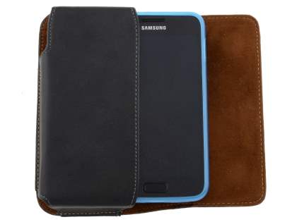 Extra-tough Genuine Leather ShineColours belt pouch - Bumper Case Compatible