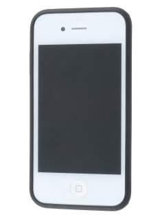 3D Design Protective Case for iPhone 4/4S - White/Black