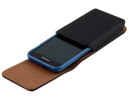 Textured Synthetic Leather Vertical Belt Pouch (Bumper Case Compatible) for Samsung Galaxy S2 4G