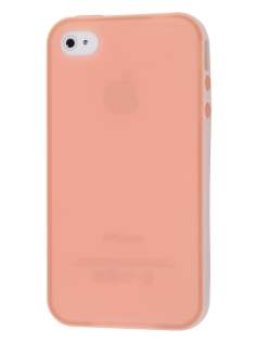 Dual-Tone Case for iPhone 4/4S - White/Frosted Coral pink Dual-Tone Case for iPhone 4/4S - White/Frosted Coral pink