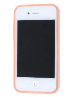 Dual-Tone Case for iPhone 4/4S - White/Frosted Coral pink