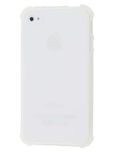 Frosted Colour TPU Gel Case for iPhone 4/4S - Frosted Clear Soft Cover