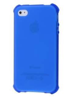 Frosted Colour TPU Gel Case for iPhone 4/4S - Ocean Blue Soft Cover