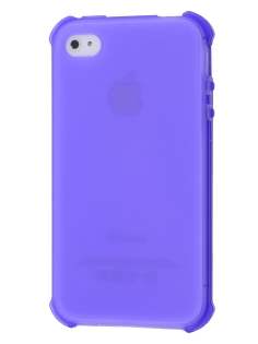 Frosted Colour TPU Gel Case for iPhone 4/4S - Purple Soft Cover