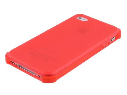 Frosted Colour TPU Gel Case for iPhone 4/4S - Red