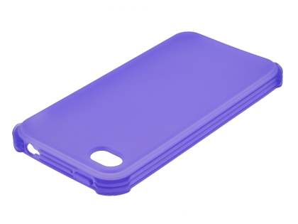 Frosted Colour TPU Gel Case for iPhone 4/4S - Purple