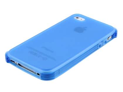 Frosted Colour TPU Gel Case for iPhone 4/4S - Blue