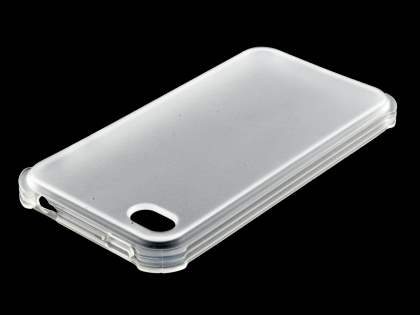 Frosted Colour TPU Gel Case for iPhone 4/4S - Frosted Clear