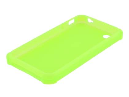 Frosted Colour TPU Gel Case for iPhone 4/4S - Yellow Green