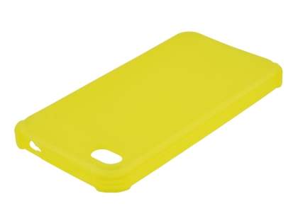 Frosted Colour TPU Gel Case for iPhone 4/4S - Canary Yellow