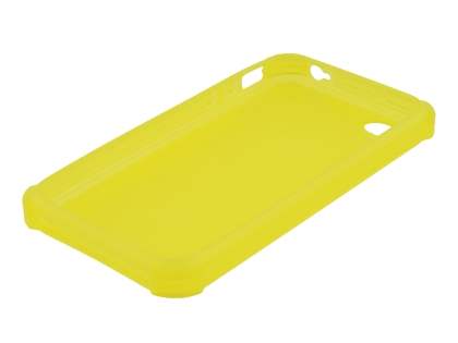 Frosted Colour TPU Gel Case for iPhone 4/4S - Canary Yellow