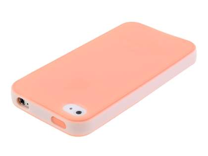Dual-Tone Case for iPhone 4/4S - White/Frosted Coral pink