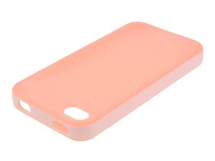 Dual-Tone Case for iPhone 4/4S - White/Frosted Coral pink