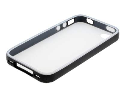 Dual-Tone Case for iPhone 4/4S - Black/Frosted Clear