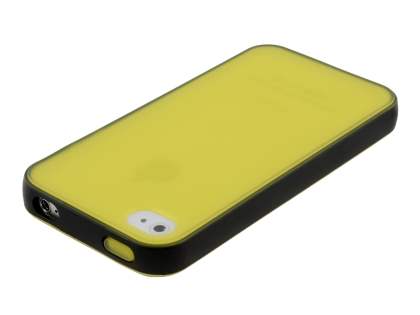 Dual-Tone Case for iPhone 4/4S - Black/Frosted Canary Yellow