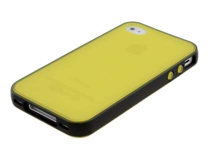 Dual-Tone Case for iPhone 4/4S - Black/Frosted Canary Yellow