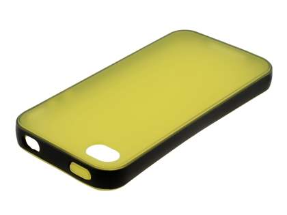 Dual-Tone Case for iPhone 4/4S - Black/Frosted Canary Yellow