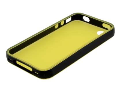 Dual-Tone Case for iPhone 4/4S - Black/Frosted Canary Yellow